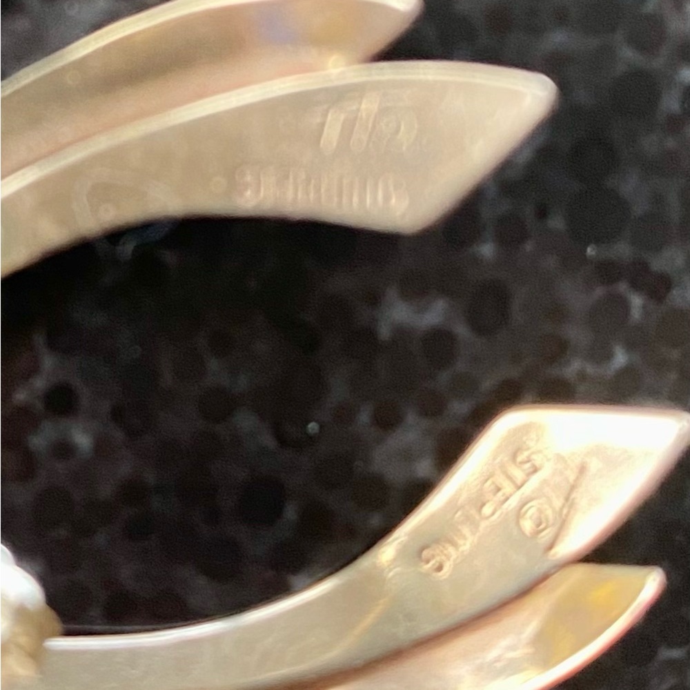 Vintage Gold Plated Sterling Earrings - Picture 5 of 5